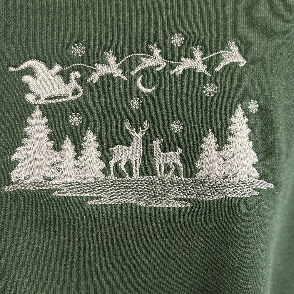 Embroidered Christmas Sweater XL New